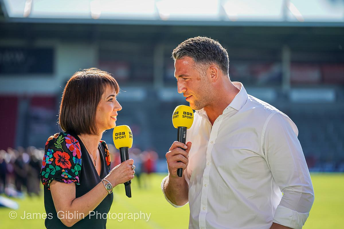 BBC Sport interview on field